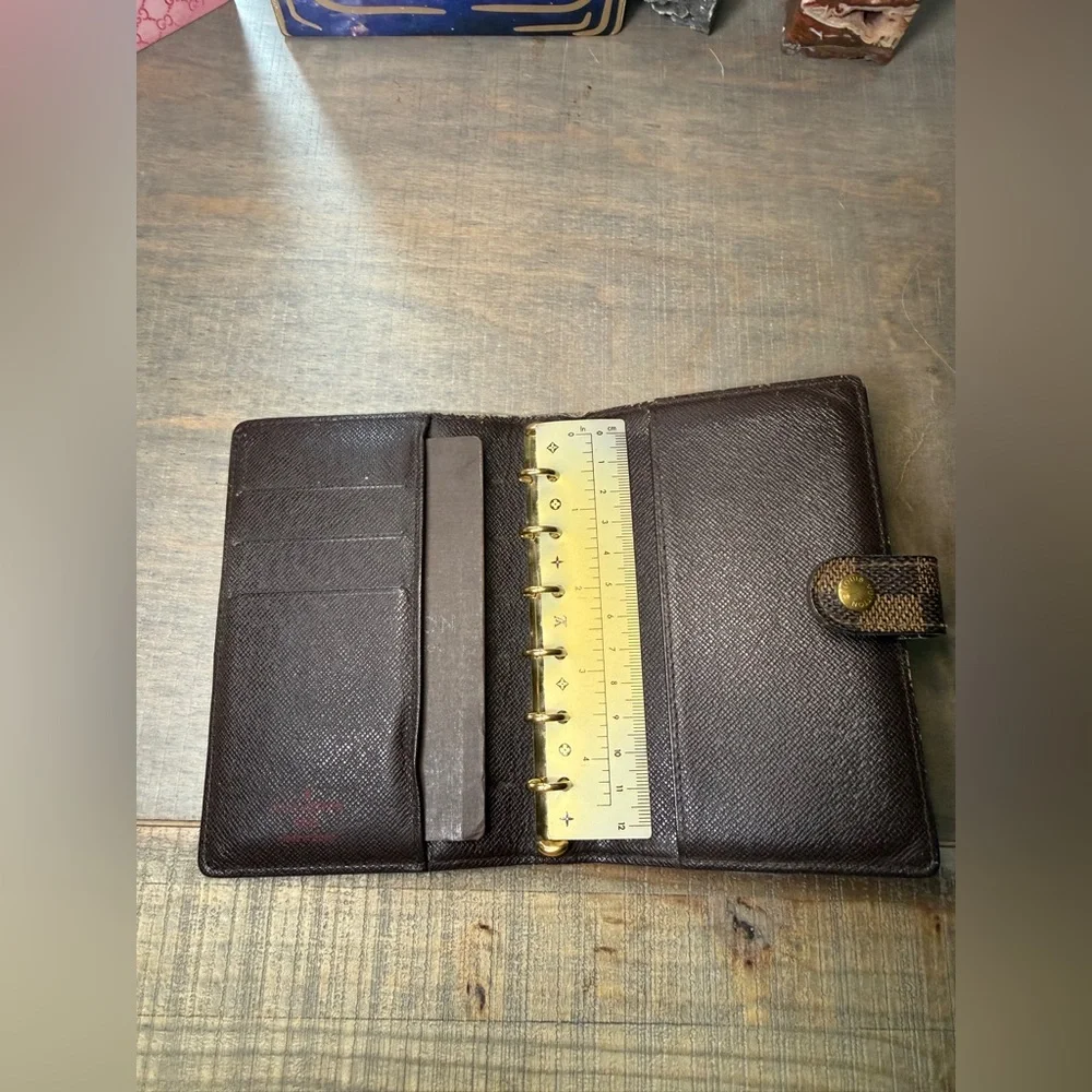 Louis Vuitton Brown Damier Ebene Notebook Cover with Snap - Picture 10 of 14